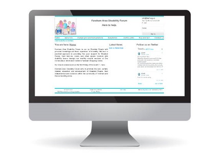 Fareham Area Disability Forum Desktop View