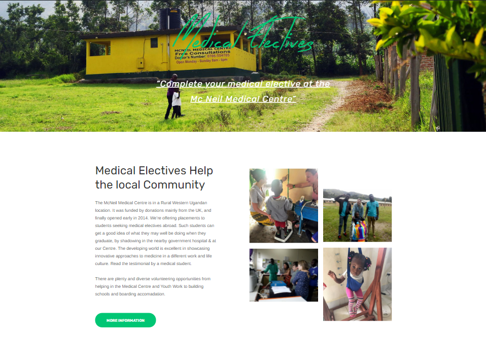 Medical Electives Desktop View
